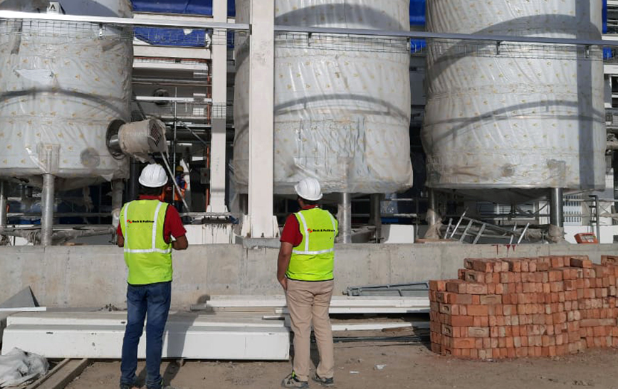 Silo installation overseen by our project manager, India