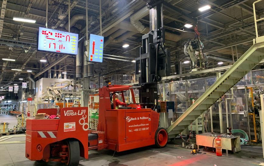 Replacement of robotised underbody