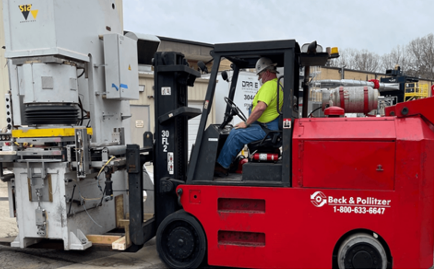 Sandpaper press machine installation